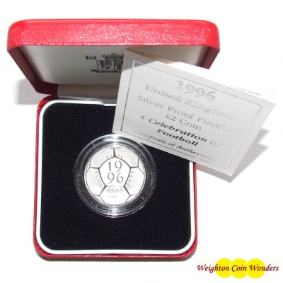 1996 Silver Proof PIEDFORT £2 - A Celebration of Football